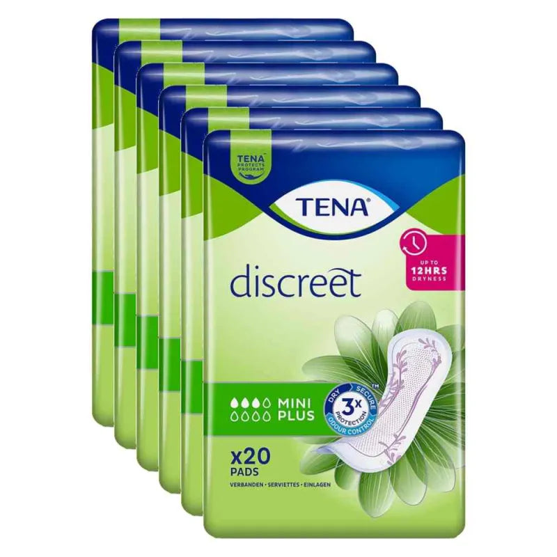 Sparpaket: 6 Packungen TENA Discreet Mini Plus