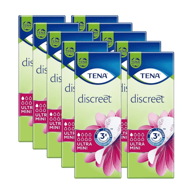 Sparpaket: 10 Packungen TENA Lady Discreet Ultra Mini