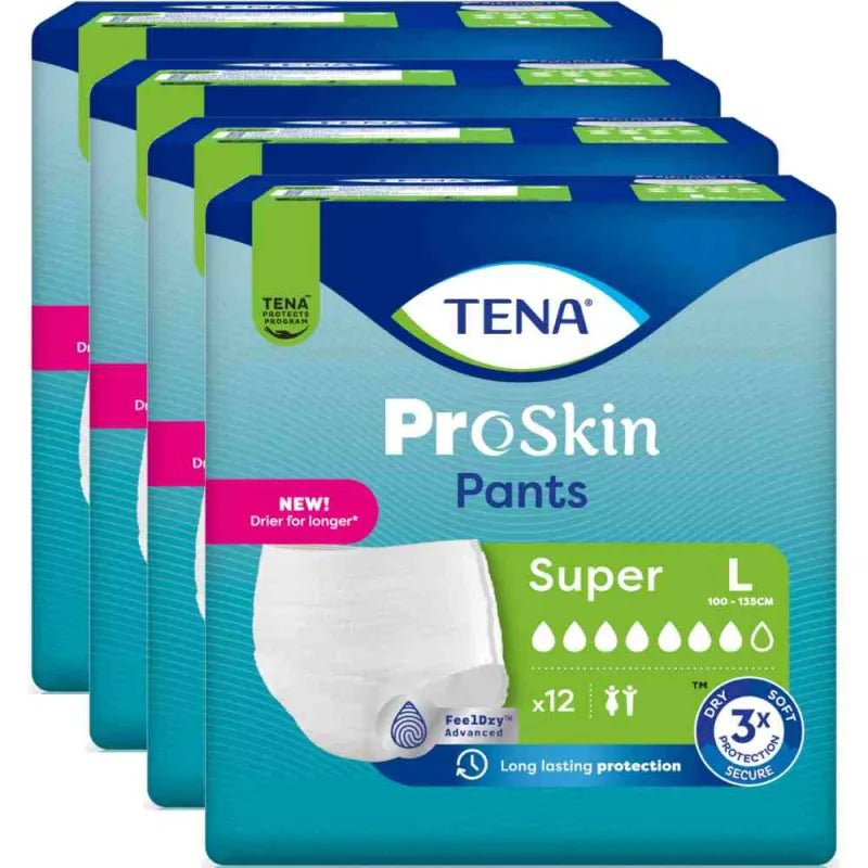 TENA ProSkin Pants Super L, 4 Packungen, Sparpaket