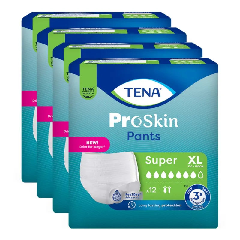 TENA ProSkin Pants Super, 4 Packungen, Sparpaket