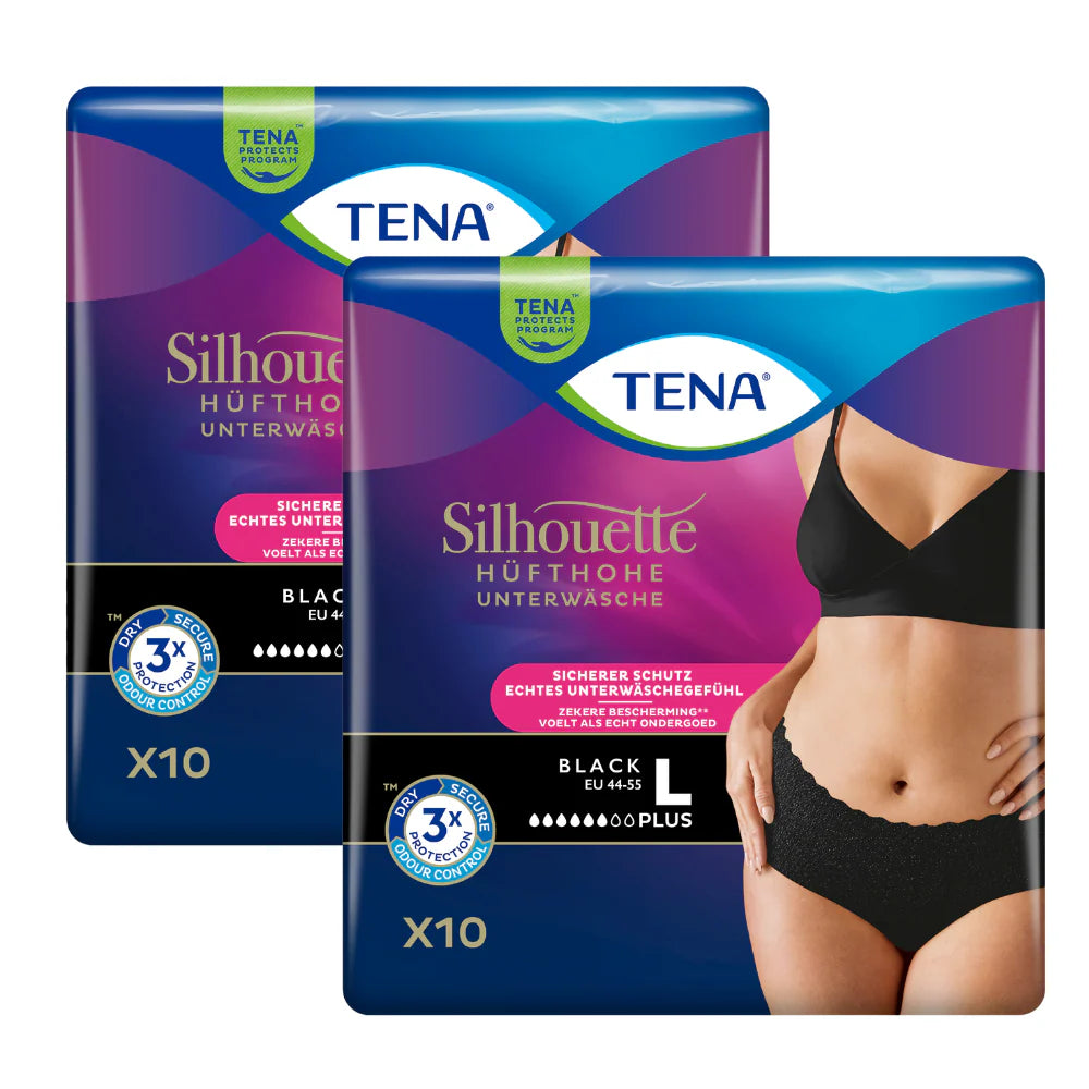 TENA Silhouette Pants Plus Black Grösse L , 2 Packungen