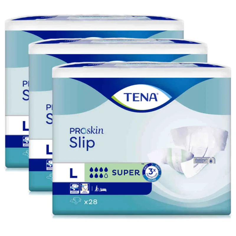 TENA Slip Super Grösse L, 3 Packungen, Sparpaket