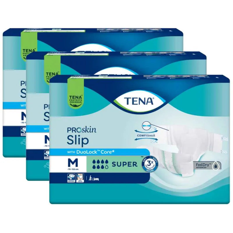 TENA Slip Super Grösse M, 3 Packungen, Sparpaket
