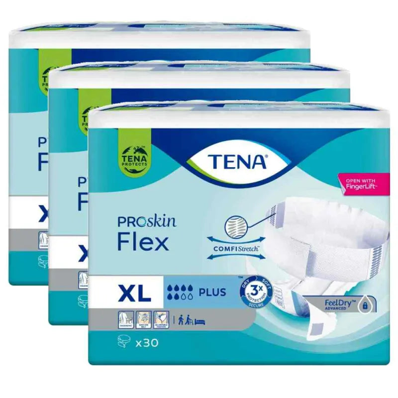 TENA Flex Plus Grösse XL, 3 Packungen, Sparpaket