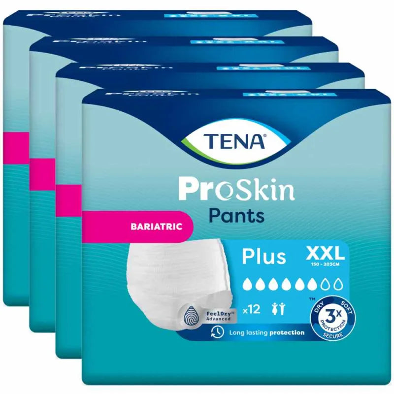 TENA Pants Bariatric Plus XXL, Vorderansicht, 4 Packungen, Sparpaket