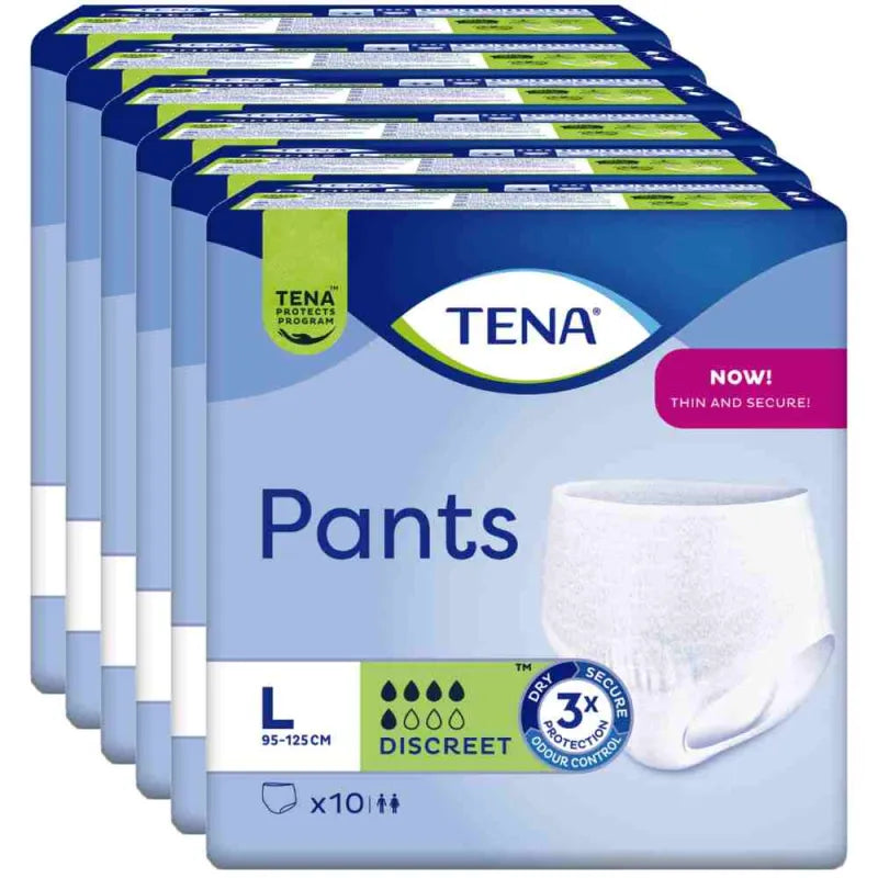 TENA Pants Discreet Grösse L, 6 Packungen, Sparpaket