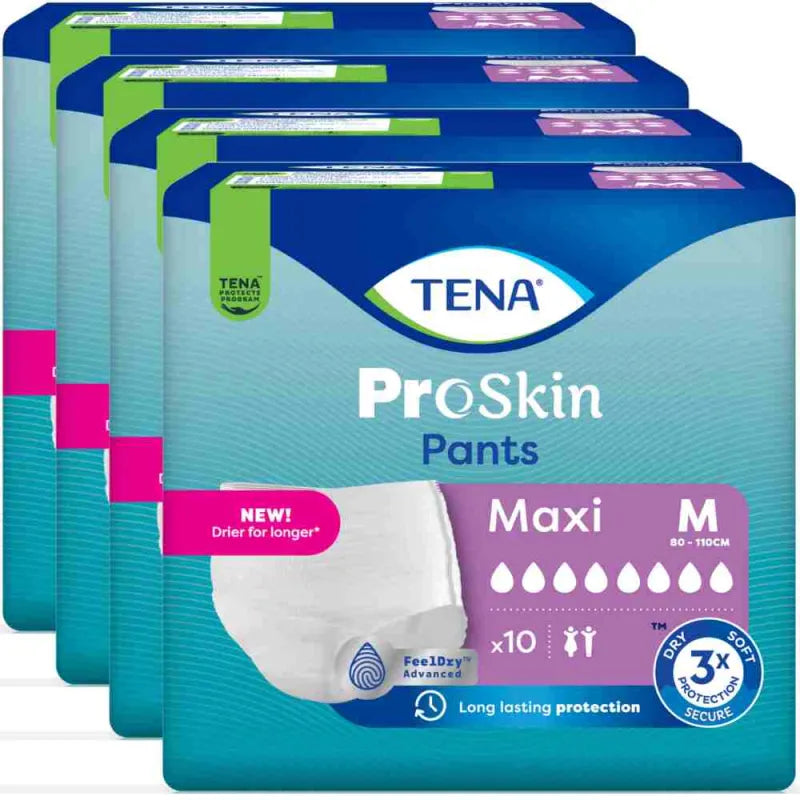 TENA ProSkin Pants Maxi Grösse M, 4 Packungen, Sparpaket