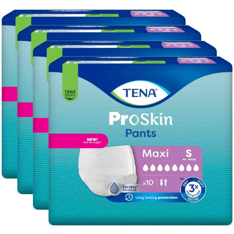 TENA ProSkin Pants Maxi Grösse S, 4 Packungen, Sparpaket
