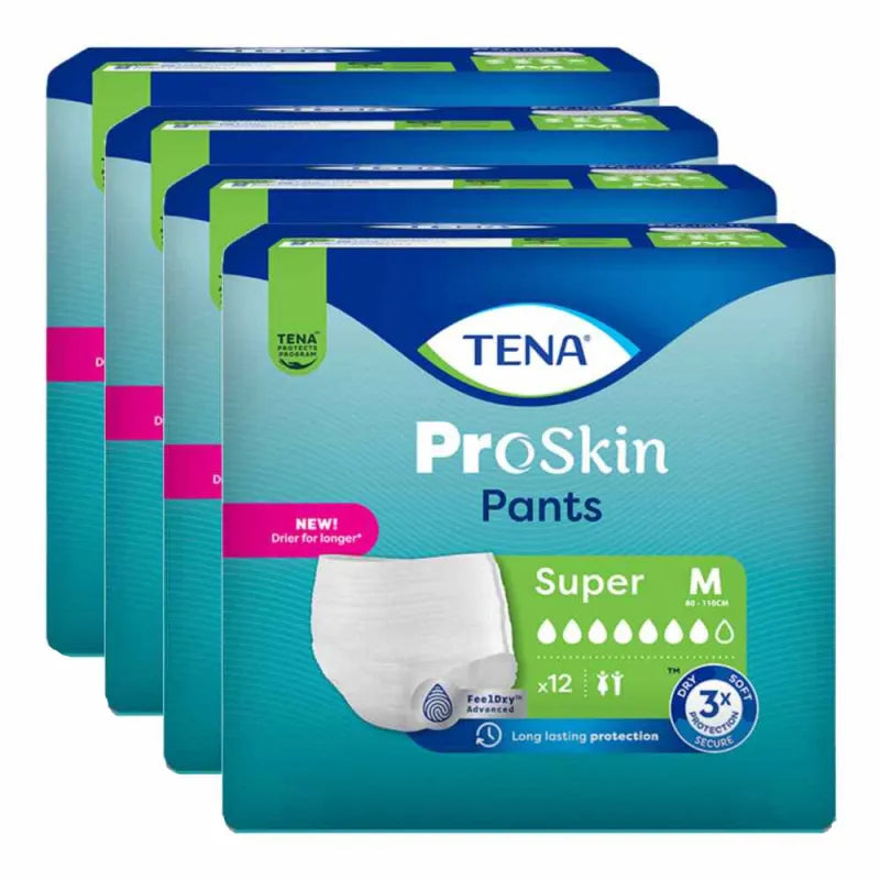 TENA ProSkin Pants Super M, 4 Packungen, Sparpaket