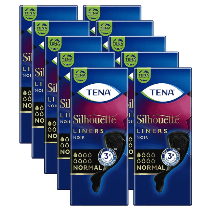 TENA Silhouette Slipeinlagen Normal Noir 10 Packungen